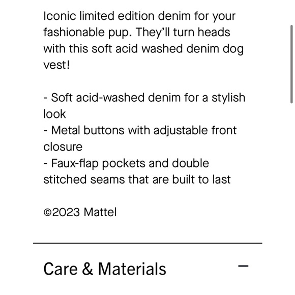 Barbie Denim dog Jacket - Picture 12 of 14